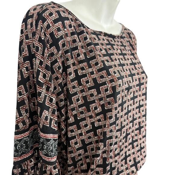 Max Studio Womens Black Blouson Long Sleeve Stretch Jersey Knit Dress sz M - Picture 3 of 16